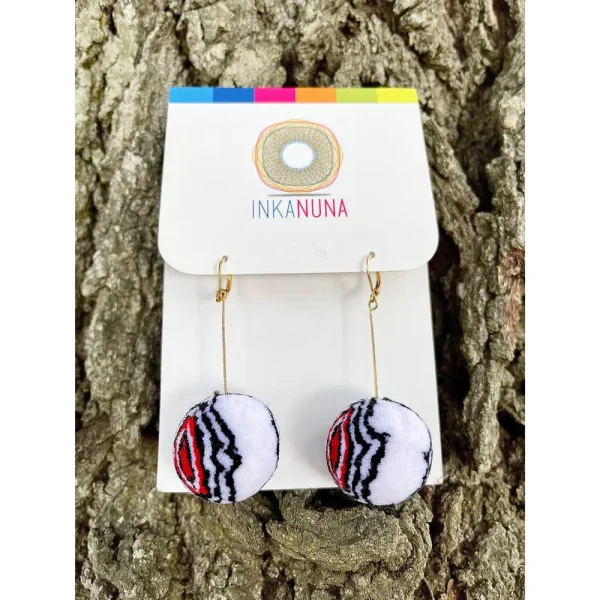 Andean Layers Earrings - Obsidian