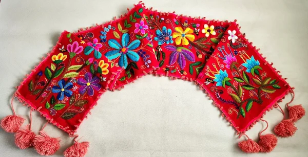 Andean Blooms Table Runner - Red